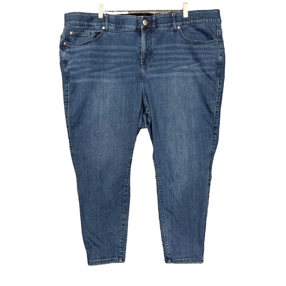 Torrid Jeans Womens 26S Short Blue High Rise Bombshell Skinny Slimming‎ Panel